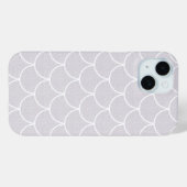 Weißes gewelltes Meerjungfrau-Schuppenmuster Case-Mate iPhone Hülle (Rückseite (Horizontal))