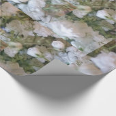 Weißes Gipskraut Geschenkpapier (Ecke)