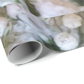 Weißes Gipskraut Geschenkpapier (Rolleneckpunkt)