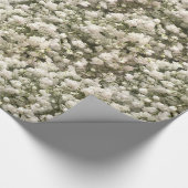 Weißes Gipskraut Geschenkpapier (Ecke)