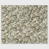 Weißes Gipskraut Geschenkpapier (Flach)