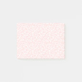 Weißes Girl-Rosa Leopardenblatt Post-it Klebezettel (Vorderseite)