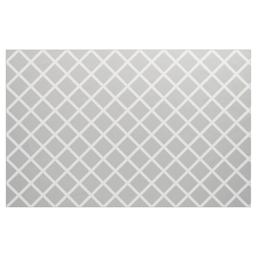 Weißes Gitter auf Aschen-Grau Stoff (Fat Quarter (45,7 x 55,9 cm))
