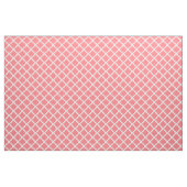 Weißes Gitter auf korallenrotem Rosa Stoff (Yard (91,4 cm))