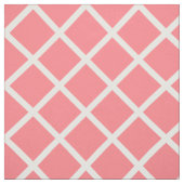 Weißes Gitter auf korallenrotem Rosa Stoff (Muster)