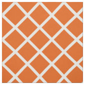 Weißes Gitter auf wilder Mandarine Stoff (Muster)