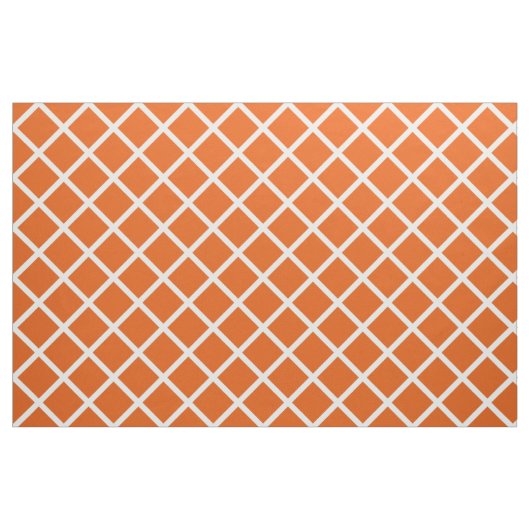 Weißes Gitter auf wilder Mandarine Stoff (Fat Quarter (45,7 x 55,9 cm))