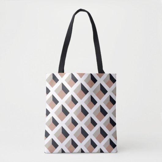 Weißes Gittervolumen, brauner Hintergrund. Tasche (Vorderseite)