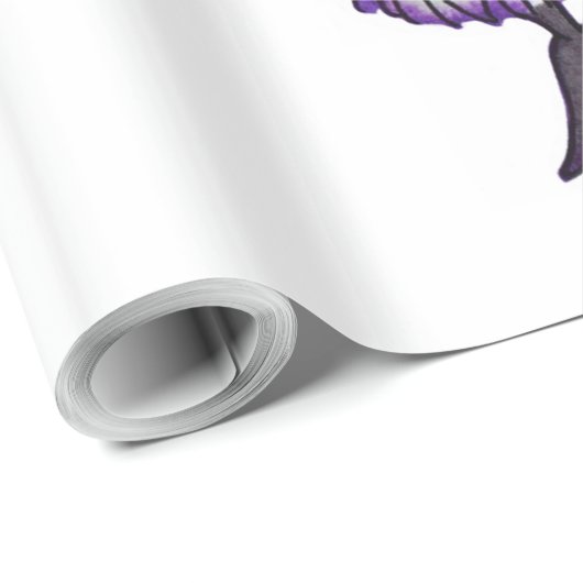 Weißes, glänzendes Papier mit der Aufschrift Santa Geschenkpapier (Rolleneckpunkt)