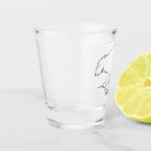 Weißes Glas aus dem Polar-Bär (Links)