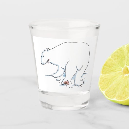 Weißes Glas aus dem Polar-Bär (Vorderseite)