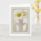 Weißes Glas mit Gänsen 3 Karte (Gelbe Blume)