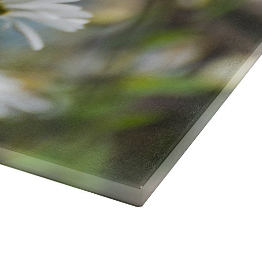 Weißes Glas Schneidebrett (Ecke)