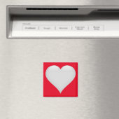 Weißes Glasherz individuell anpassbar Magnet (In Situ (Geschirrspüler))