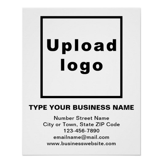 Weißes Glossy Poster mit Markenbezeichnung (Vorderseite)