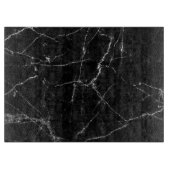 Weißes Gold auf schwarzem Marmor Schneidebrett (Vorderseite)