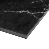 Weißes Gold auf schwarzem Marmor Schneidebrett (Ecke)