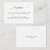 Weißes Gold Begleitkarte (Vorne/Hinten)