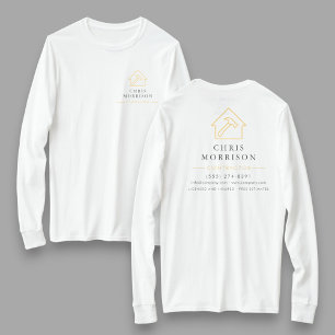 Weißes Gold-Kontraktor-Heimreparatur-Arbeitsshirt T-Shirt