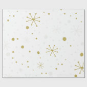 Weißes Gold Snowflake Textur Wrapping Papier Geschenkpapier (Flach)