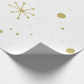 Weißes Gold Snowflake Textur Wrapping Papier Geschenkpapier (Ecke)