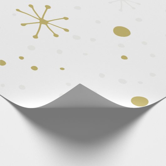 Weißes Gold Snowflake Textur Wrapping Papier Geschenkpapier (Ecke)