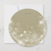 Weißes Gold Snowflake Winterferienwoche Party Einladung (Rückseite)