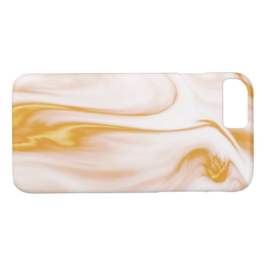 Weißes Gold und rosa Marmorsteinstruktur Case-Mate iPhone Hülle (Rückseite (Horizontal))