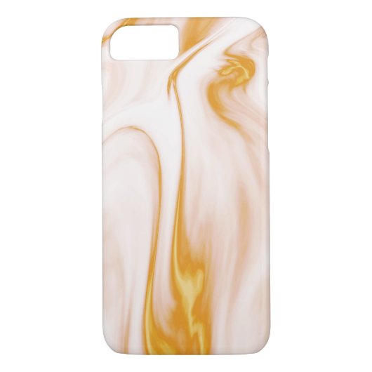 Weißes Gold und rosa Marmorsteinstruktur Case-Mate iPhone Hülle (Rückseite)