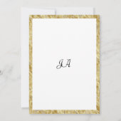 Weißes Gold verlasst elegante blumenreiche Tischnu Einladung (Rückseite)