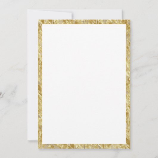 Weißes Gold verlasst Eleganz und Blumen Save the D Einladung (Rückseite)