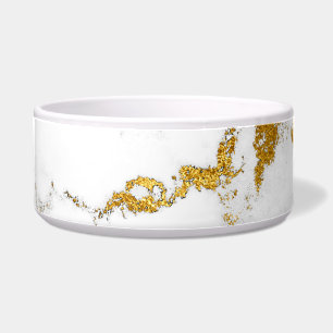 Weißes Gold weißes graues Marmorcarrara elegant Napf
