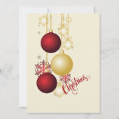 Weißes, goldenes und rotes Party Einladung (Rückseite)