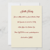 Weißes, goldenes und rotes Party Einladung (Vorderseite)