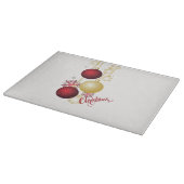 Weißes, goldenes und rotes Party Schneidebrett (Ecke)