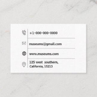 Weißes Goldgestreifter moderner stilvoller Euro Visitenkarte