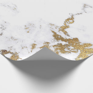 Weißes Goldgrauer Carraramarmorluxusstein VIP Geschenkpapier
