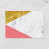 Weißes Goldlachs-Marmor Visitenkarte (Vorderseite)
