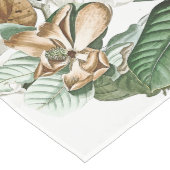 Weißes Goldmagnolien-Blumen-Blüten-Tabellen-Läufer Großer Tischläufer (Ecke)