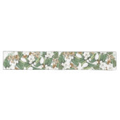 Weißes Goldmagnolien-Blumen-Blüten-Tabellen-Läufer Großer Tischläufer (Horizontal)