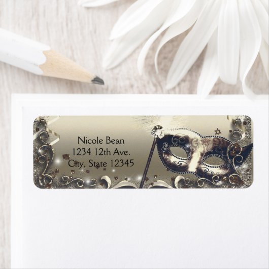 Weißes Goldmasquerade Maske Elegantes Ball Party (Insitu)