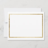 Weißes Goldmedaille, grün mit Aquarellwald Einladung (Rückseite)