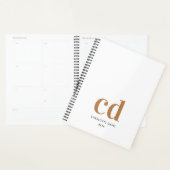 Weißes Goldmonogramm - Initialen modern 2026 Planer (Anzeige)