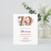 Weißes Goldpfirsichblütenbudget 70. Geburtstag (Stehend Vorderseite)