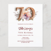 Weißes Goldpfirsichblütenbudget 70. Geburtstag (Vorderseite)