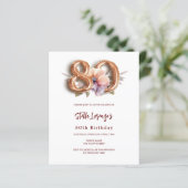 Weißes Goldpfirsichblütenbudget 80. Geburtstag (Stehend Vorderseite)