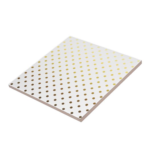 Weißes GoldTupfen Fliese (Seite)