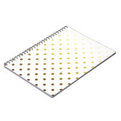 Weißes GoldTupfen Notizblock (Linke Seite)