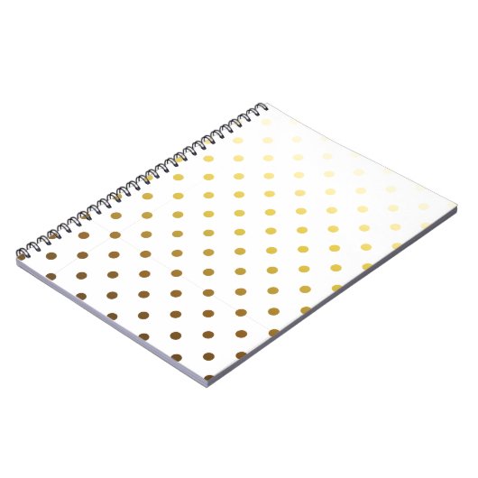 Weißes GoldTupfen Notizblock (Linke Seite)