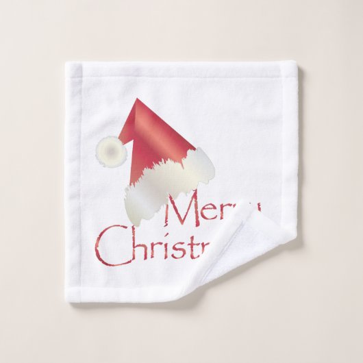 Weißes Goldweihnachten Badhandtuch Set (Waschlappen)